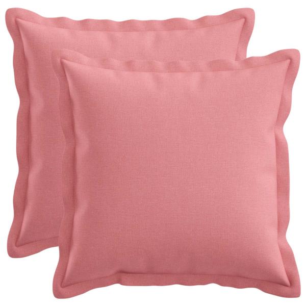 ARDEBO.de - Kissen mit Kissen HOUTEN 2 Stk. Rosa Kunstleinen