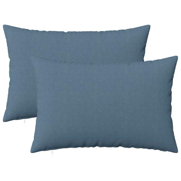 ARDEBO.de - Kissen mit Kissen HEERLEN 2 Stk. Jeans blau Stoff