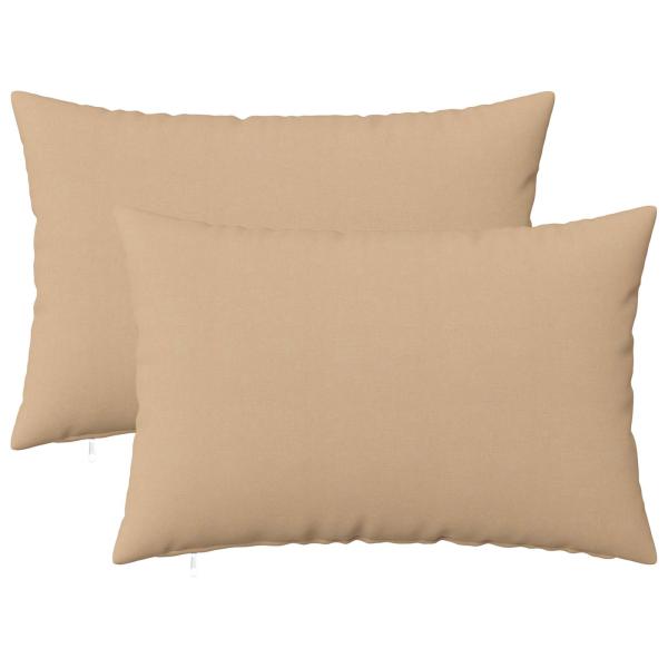 Wurfkissen 2 stk. HEERLEN Creme 50 x 80 cm Stoff