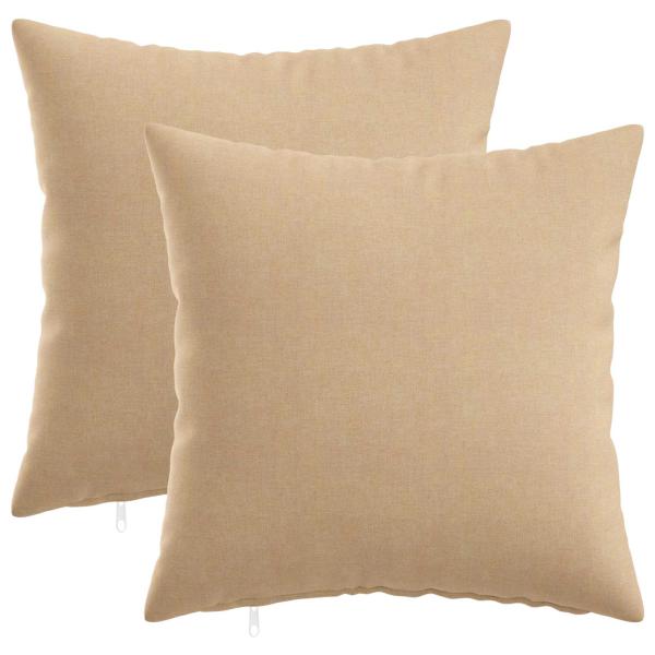 Wurfkissen 2 stk. HEERLEN Creme 45 x 45 cm Stoff
