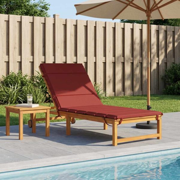 ARDEBO.de - Sonnenliege Kissen GEMERT 100 % Polyester Weinrot