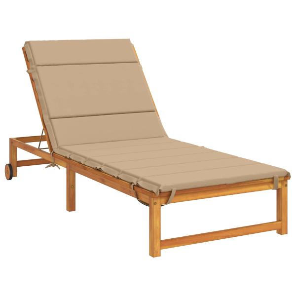 Sonnenliege Kissen GEMERT 100 % Polyester Sand 200 x 70 x 3 cm