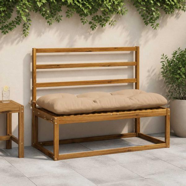 ARDEBO.de - Bankkissen VIANEN 2 stk. 100 % Polyester Sand 110 x 50 x 12 cm