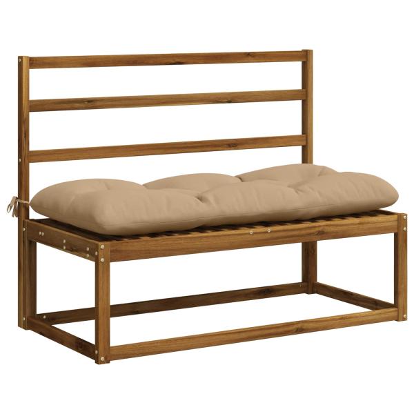 Bankkissen VIANEN 2 stk. 100 % Polyester Sand 110 x 50 x 12 cm