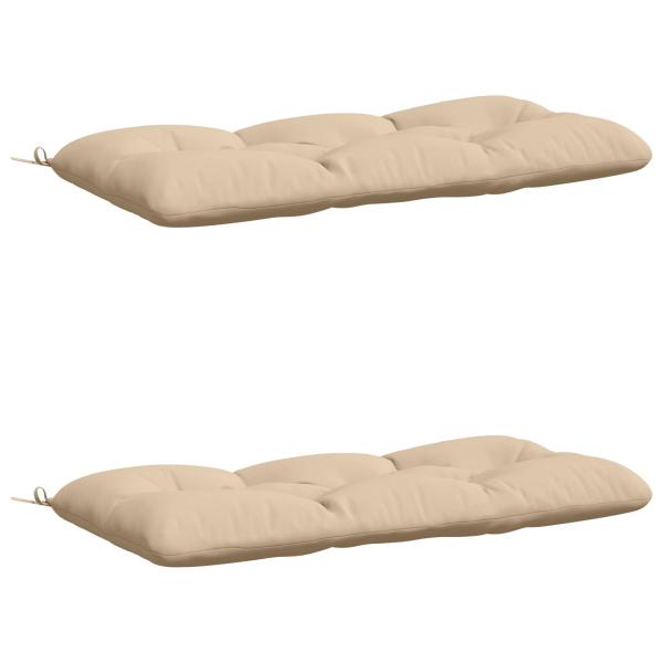 Bankkissen VIANEN 2 stk. 100 % Polyester Creme 100 x 60 x 12 cm