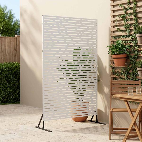 ARDEBO.de - Sichtschutz 100 x 50 x 180 cm Stahl Weiß