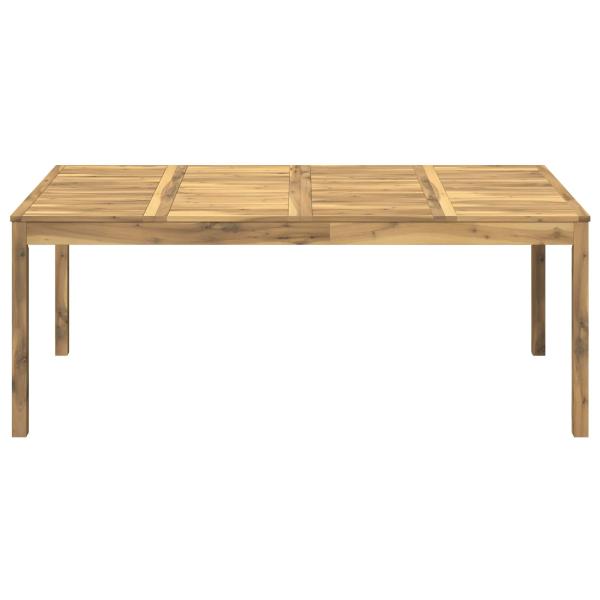 Gartentisch Weiß gewaschen 196 x 100,5 x 75 cm
