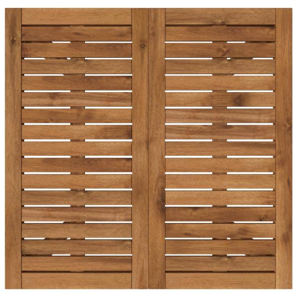 Gartentisch LAREN Natur 70 x 68,5 x 75 cm Massivholz Akazie