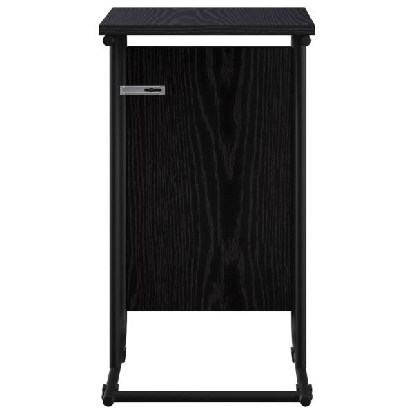 Beistelltisch Schwarz Eichen-Optik 40 x 31 x 55 cm