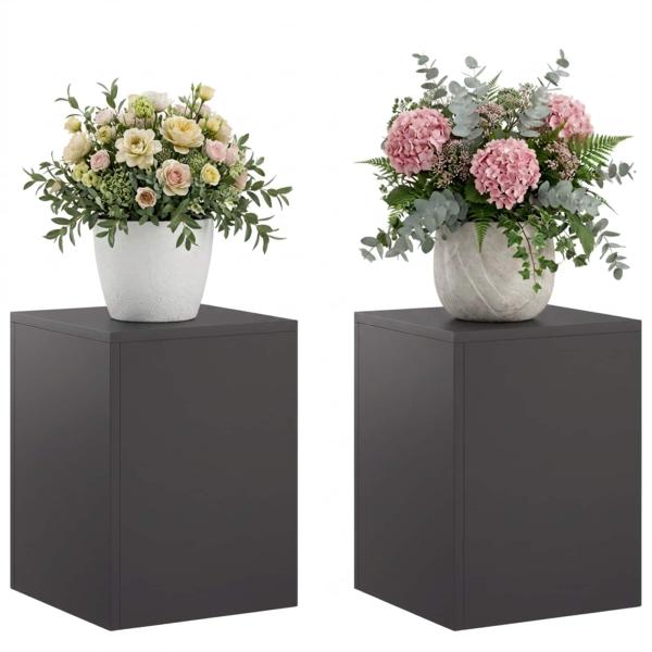 Pflanzenständer 2 pcs Schwarz 30 x 30 x 40 cm Stahl
