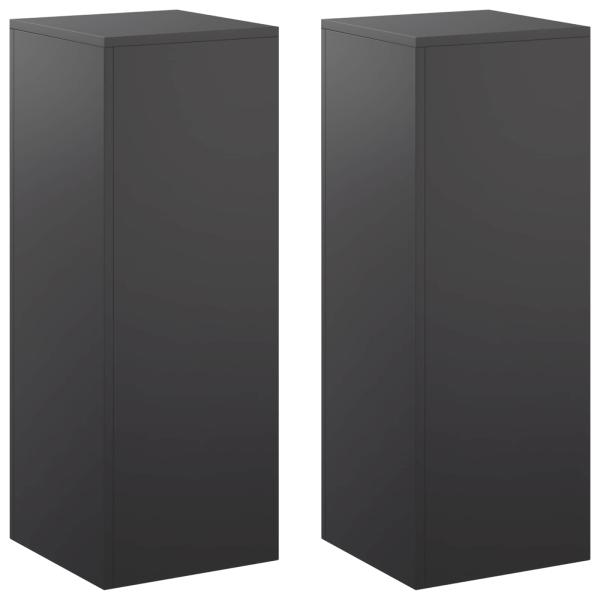 Pflanzenständer 2 pcs Schwarz 30 x 30 x 80 cm Stahl