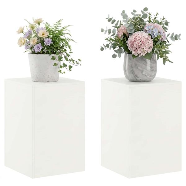Pflanzenständer 2 pcs Weiß 40 x 40 x 60 cm Stahl