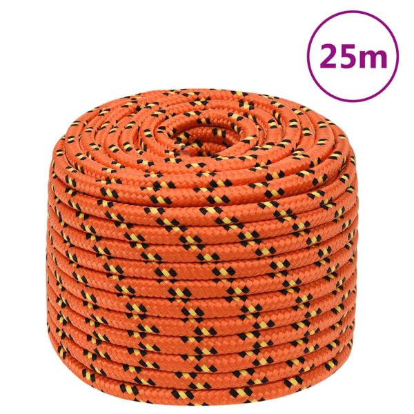 ARDEBO.de - Bootsseil Orange 14 mm 25 m Polypropylen