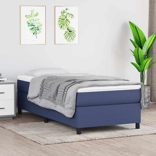 ARDEBO.de - Boxspringbettgestell Blau 100x200 cm Stoff