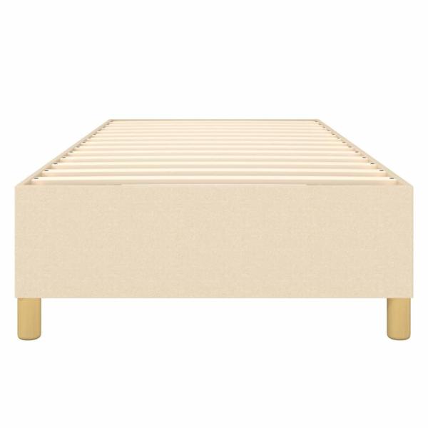 Boxspringbettgestell Creme 80x200 cm Stoff