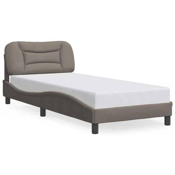 Bettgestell ohne Matratze "Hvar" Taupe 80x200 cm Stoff