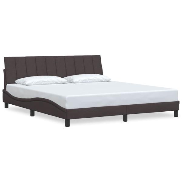 Bettgestell ohne Matratze "Hanko" Dunkelbraun 180x200 cm Stoff