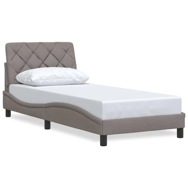Bettgestell ohne Matratze Taupe 80x200 cm Stoff