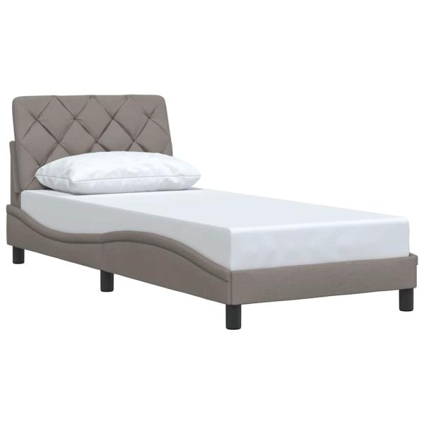 Bettgestell ohne Matratze Taupe 80x200 cm Stoff