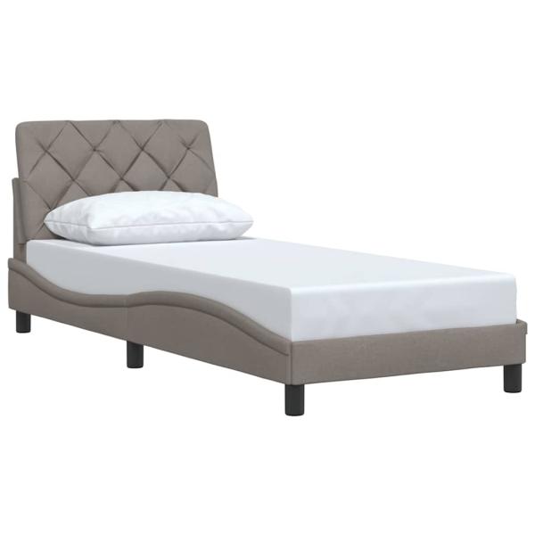 Bettgestell ohne Matratze Taupe 90x200 cm Stoff