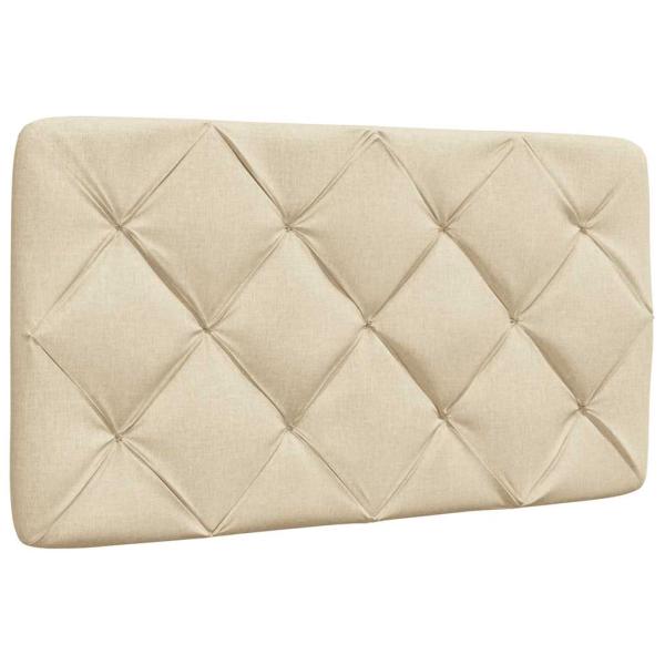 Bett mit Matratze Creme 90x200 cm Stoff