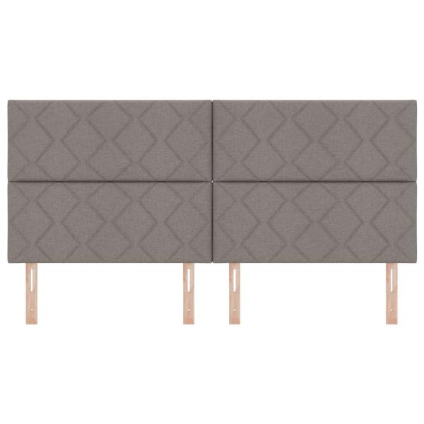 Kopfteil Taupe Stoff