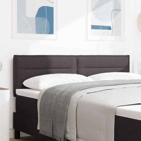 ARDEBO.de - LED Kopfteil mit LED-Lichtleisten Dunkelbraun 160 cm Stoff