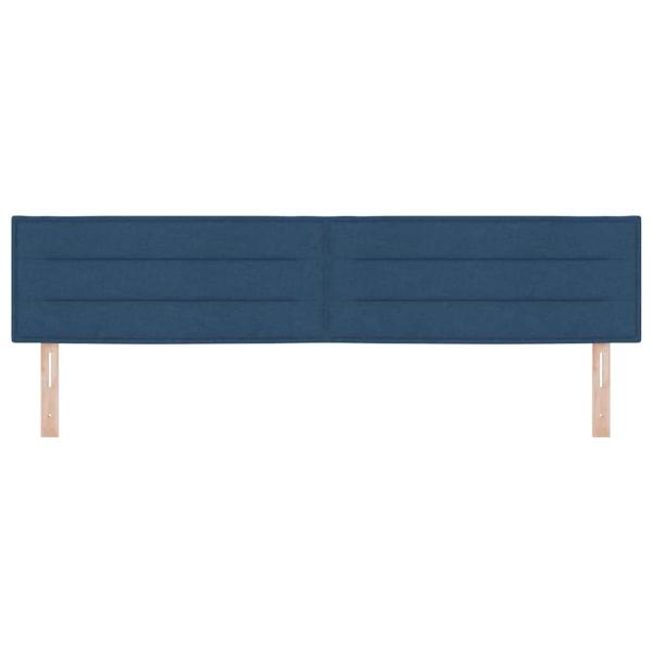 LED Kopfteil mit LED-Lichtleisten Blau 200 cm Stoff