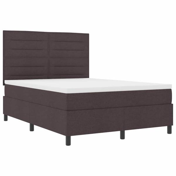 Boxspringbett mit Matratze Dunkelbraun 160 x 200 cm Stoff