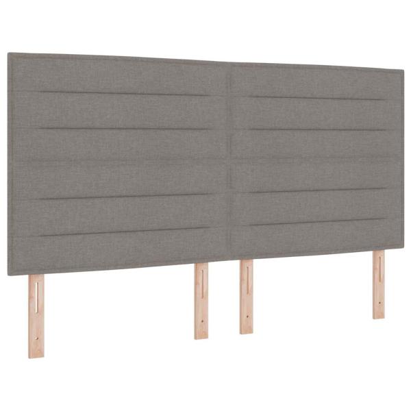 Boxspringbett mit Kopfteil Taupe 180 x 200 cm Stoff