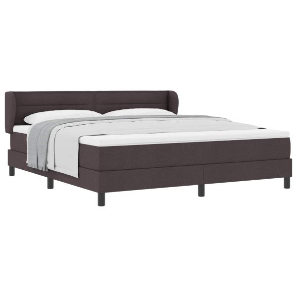Boxspringbett mit Kopfteil Dunkelbraun 180 x 200 cm Stoff