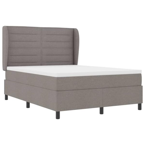 Boxspringbett mit Kopfteil Taupe 140 x 200 cm Stoff