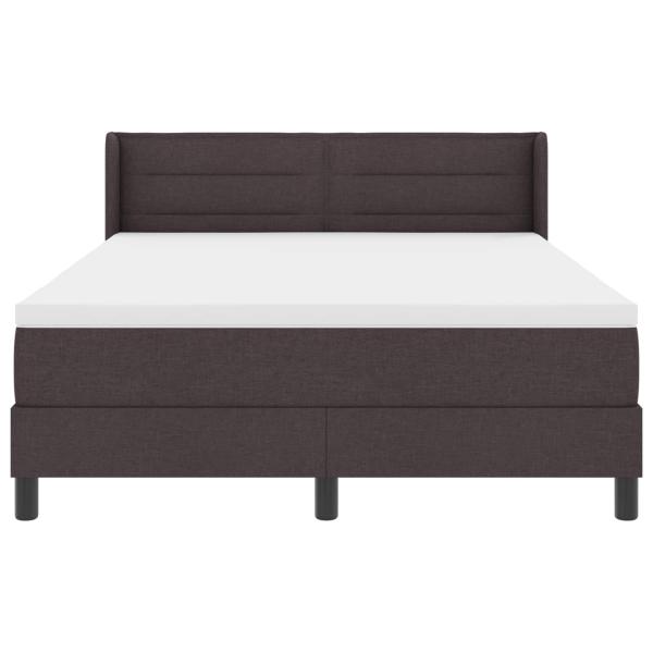 Boxspringbett mit Kopfteil Dunkelbraun 200 x 140 cm Stoff