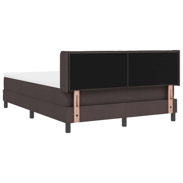 Boxspringbett mit Kopfteil Dunkelbraun 200 x 160 cm Stoff