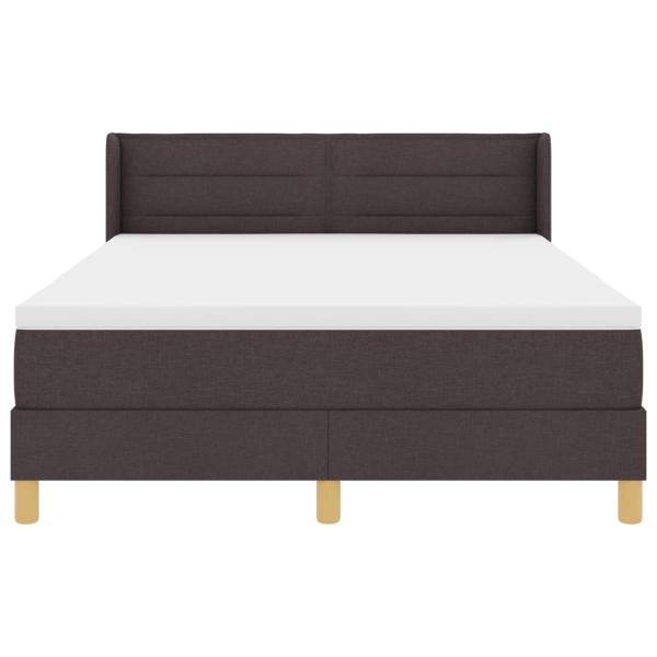 Boxspringbett mit Matratze Dunkelbraun 200 x 140 cm Stoff