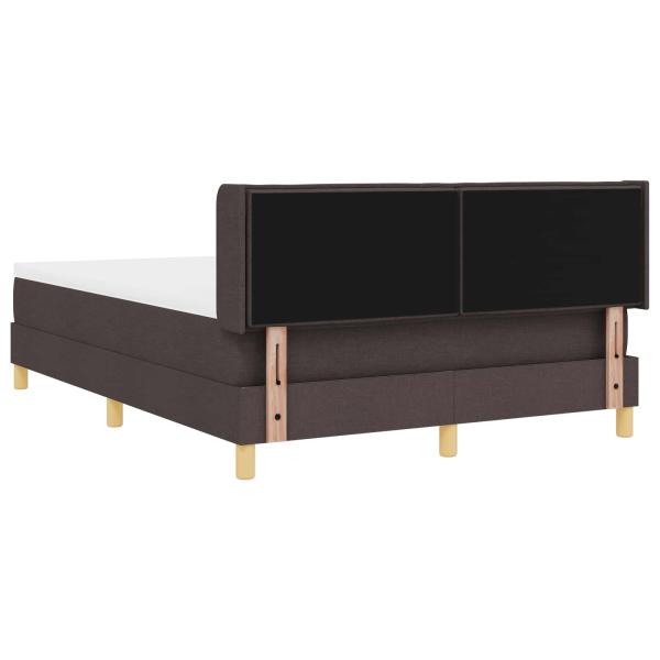 Boxspringbett mit Matratze Dunkelbraun 200 x 140 cm Stoff