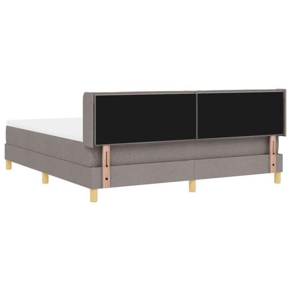 Boxspringbett mit Kopfteil Taupe 200 x 180 cm Stoff