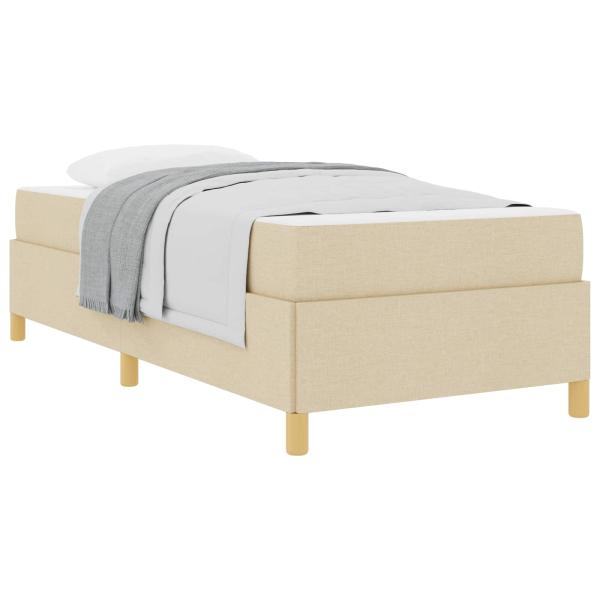 Bettrahmen Creme 80 x 200 cm Stoff