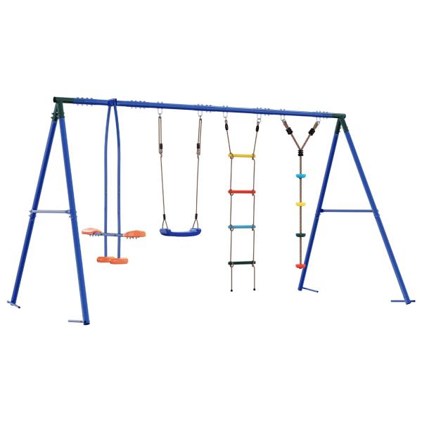 Outdoor Schaukelset Mehrfarbig Stahl und PE
