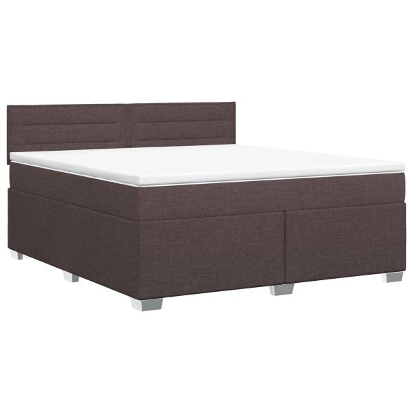 Boxspringbett mit Matratze Dunkelbraun 140 x 200 cm Stoff