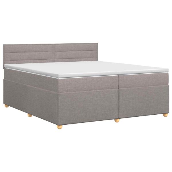 Boxspringbett mit Matratze Taupe 200 x 200 cm Stoff