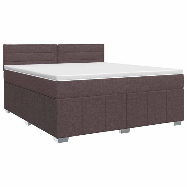 Boxspringbett mit Matratze Dunkelbraun 140 x 200 cm Stoff