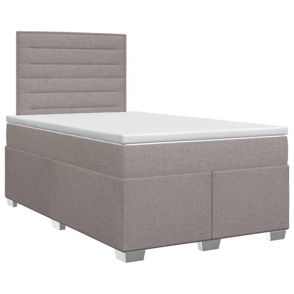 Boxspringbett mit Matratze Taupe 120 x 200 cm Stoff