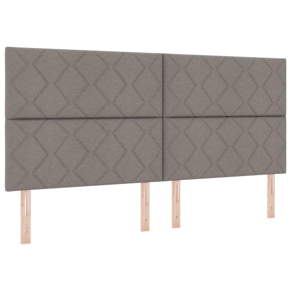 Boxspringbett mit Matratze Taupe 200 x 200 cm Stoff