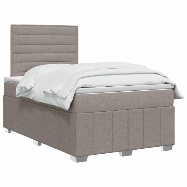 Boxspringbett mit Matratze Taupe 120 x 190 cm Stoff