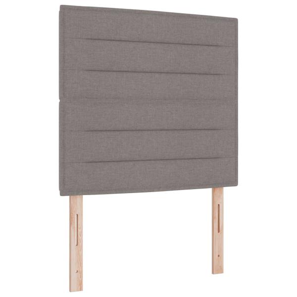 Boxspringbett mit Matratze mit Kopfteil Taupe 90 x 190 cm Stoff