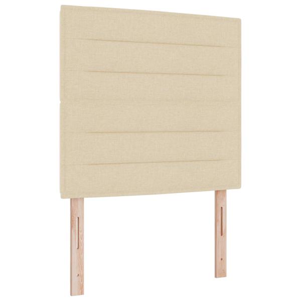 LED Boxspringbett mit Matratze Creme 80 x 200 cm Stoff