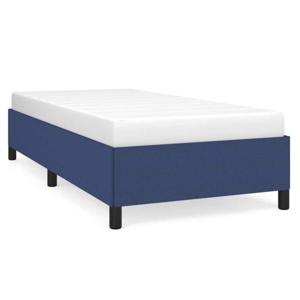 Bettgestell ohne Matratze Blau 100x200 cm Stoff