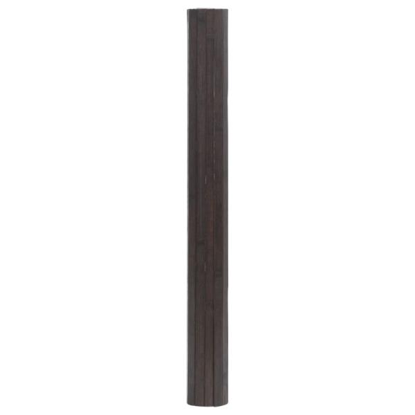 Teppich Rechteckig Dunkelbraun 100x400 cm Bambus