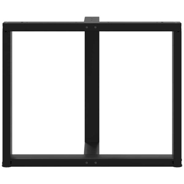 Esstischbeine T-Form 2 Stk. Schwarz 100x35x(72-73) cm Stahl